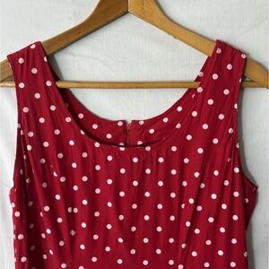 Handmade Red Polka Dot Dress M/L 12-14 Retro Minnie‎ Mouse Style Sleeveless